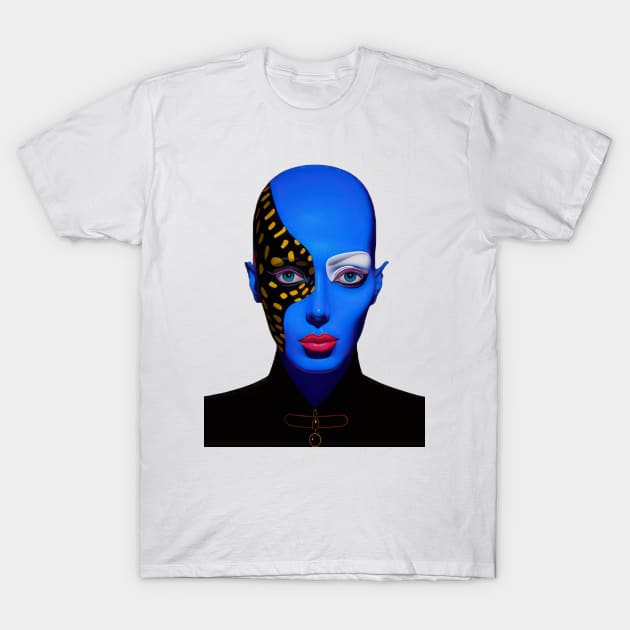 Divided Persona: Blue Mystique T-Shirt by TooplesArt